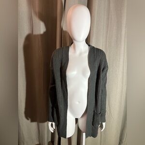 Women's Gray Cardigan Sweater